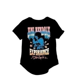 AUTHENTIC HENDRIX Junior’s Jimi Hendrix Experience T-Shirt in Black | Size Large